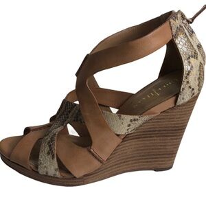 Col Haan heels in faux snake skin